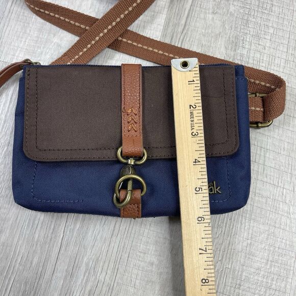 The Sak Esperato Navy Blue Brown Nylon Crossbody Purse - Picture 7 of 8